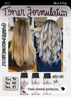 Platinový Blond, Toner Formulas, Shades Eq Formulas, Redken Formulas, Toner For Blonde Hair, Blonde Hair Black Women, Hair Formulas, Blonde Hair With Lowlights, Highlights Blonde Hair