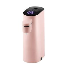 a pink water dispenser on a white background