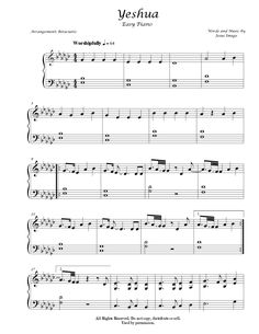 sheet music with the words yestua on it