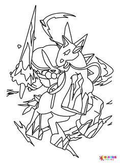 the pokemon coloring page is shown in black and white