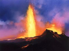 an image of a volcano spewing lava into the sky