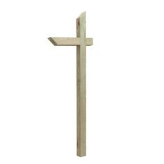 a wooden cross on a white background