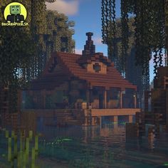 Mangrove And Birch House Minecraft, Mincraft Idea Houses Mangrove, Minecraft Custom Swamp Tree, Minecraft Mangrove Mansion, Minecraft Swamp House Easy, Swamp Biome Minecraft House, Minecraft Swap House, Minecraft House Ideas Mangrove, Mincraft Idea Houses Swamp