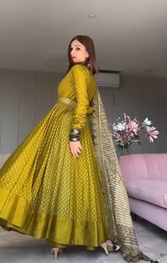 Frock Suit Ideas, Latest Anarkali Suits, Frock Suit, Casual Denim Dress, Long Gown Design, Heavy Dresses, Suit Ideas, Anarkali Dress Pattern