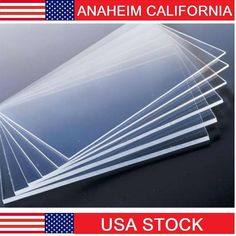 clear acrylic sheet with american flag in the background