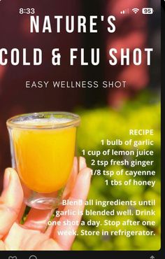 Garlic Benefits, Sick Remedies, Wellness Shots, Natural Healing Remedies, Home Health Remedies, Shot Recipes, Cough Remedies, Think Food, Cold Remedies