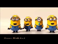 five minion characters are lined up in a row with the caption'i love you dad '