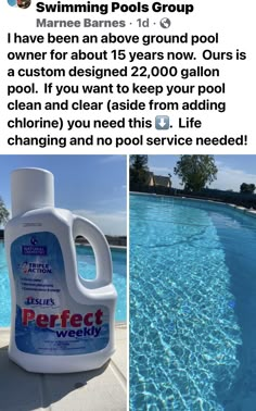 Above Ground Pool Tips And Tricks, Pool Cleaning Hacks, Pool Must Haves, Pool Cleaning Tips, Swimming Pool Maintenance, Pool Stuff, Outdoor Pool Area, Pool Hacks, Pools Backyard Inground