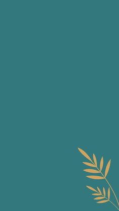 a green background with gold leaves on the top and bottom corner, against a teal blue backdrop