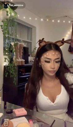 Cheetah print showcases individual, solid black spots scattered across a pale golden or tan background. Bambi Makeup Deer Halloween, Bambi Deer Costume, Winter Costumes Ideas, Dear Costume Halloween, Halloween Deer Costume, Halloween Makeup Deer, Dear Makeup Halloween, Deer Costume Halloween, Deer Makeup Look