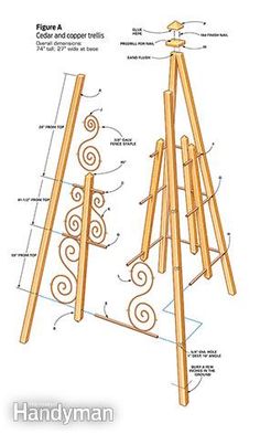 a wooden easel with instructions on how to make it and what to put in it