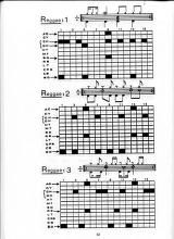 the guitar tabula is shown in black and white