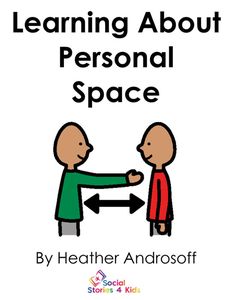 an image of two people shaking hands with the words learning about personal space written below