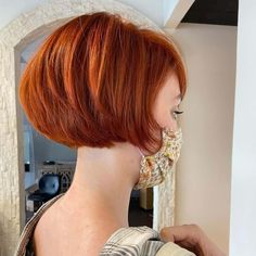 French Bob Ginger, Copper French Bob, French Bob Without Bangs, French Bob Haircut Short, Short French Haircut, Red Hair Short Bob, Short Copper Bob, Red Hair Bob Haircut, French Bob Haircut With Bangs