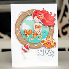 You blow me away Mermaid Cards, Underwater Mermaid, Sea Ideas, Sea Cards, Mermaid Images, Ocean Underwater, Seas The Day, Scrap Cards, Card Layouts