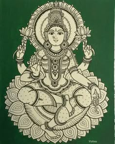 Kalamkari Painting Saraswati, Saraswathi Devi Drawing, Saraswati Devi Mandala Art, Saraswati Devi Painting, Saraswati Madhubani Painting, Saraswati Mandala Art, Saraswati Devi Art, Saraswati Sketch