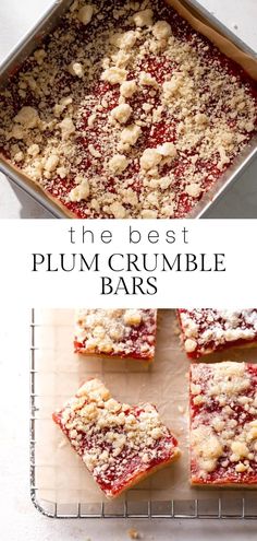 the best plum crumble bars are made with just 3 ingredients