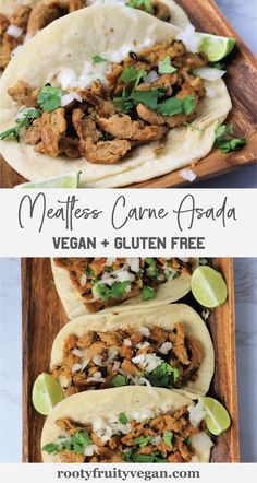 meatless carne asada is an easy and healthy meal that's ready in under 30 minutes