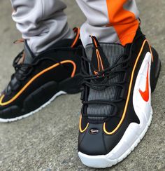 Penny Hardaway’s first ever signature shoe, #AirMaxPenny1 makes a return in a #TotalOrange colorway. Men’s sizes 7.5-10.5 available in… | Instagram Penny Hardaway Shoes, Trending Shoes For Men, Nike Shoes Blue, Sneaker Bar, Penny Hardaway, Nike Air Max Mens, Nike Shoes Air Force