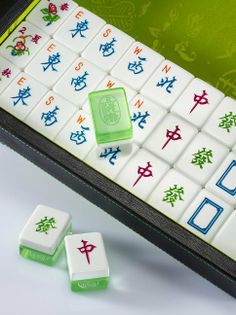 a close up of a board game with dices