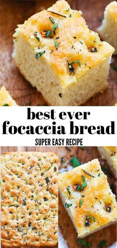 the best ever focaccia bread recipe is easy to make and tastes delicious