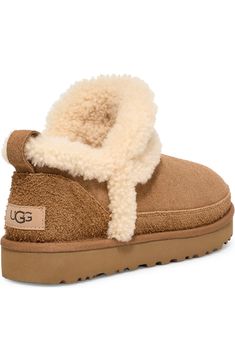 UGG® Classic Ultra Mini Spillseam Genuine Shearling Bootie (Women) | Nordstrom Ugg Classic Ultra Mini, Hair Care Gifts, Walker Shoes, Favorite Daughter, Ugg Classic, Maternity Shops, Kids Sandals, Inspiration For Kids, Fabric Gift Bags