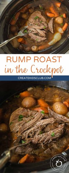 beef roast in the crockpot with potatoes and carrots