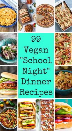 vegan school night dinner recipes