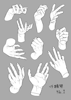 hand gestures in various positions and shapes