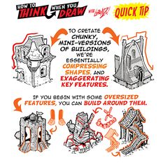 the instructions for how to build a mini - castle with quick tips from think and draw