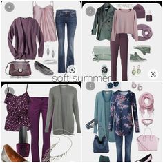 Soft Summer Wardrobe, Color Palette Outfit Ideas, Color Palette Outfit, Color Analysis Summer