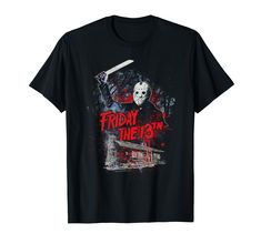 PRICES MAY VARY. Friday the 13th Jason Cabin T Shirt is available in adult unisex or women's sizes. This is a 100% authentic, officially licensed Friday the 13th Tee Shirt! Friday the 13th, Happy Birthday Jason Voorhees. Due to counselors lack of attention Jason drowns as a young boy at Camp Crystal Lake. He comes back for revenge. So if you are a camp counselor beware of a machete holding, hockey mask wearing maniac. Lightweight, Classic fit, Double-needle sleeve and bottom hem Happy Birthday Jason, Lack Of Attention, He Comes Back, Friday The 13th Jason, Jason Vorhees, Fit Aesthetic, Hockey Mask, Fits Aesthetic, Jason Voorhees