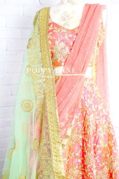 Poppy Lane Toronto Brocade Lehenga Banarasi, Sangeet Dress, Indian Fashion Traditional, Lehenga Banarasi, Folklore Style, Indian Outfits Modern, Poppy Lane, Brocade Lehenga, Fancy Lehenga