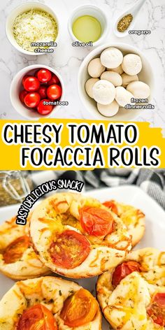 These Cheesy Tomato Focaccia Rolls are the perfect football food snack—cheesy, flavorful, and ideal for enjoying during the game! Football Sunday Snacks Appetizers, Game Days Snacks, Gameday Appetizers Football Season, Best Football Appetizers Easy, Football Party Dips Appetizers