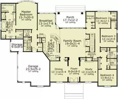 this is the first floor plan for these country houseplans com home plans and more