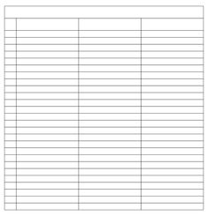 a blank sign up sheet with lines on it