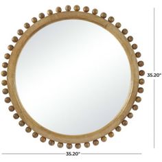 the measurements for a round mirror