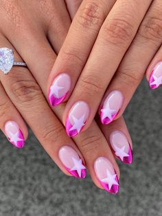 Unghie Nail Art, Chrome Nails Designs, Colorful Nails, Cute Gel Nails, Star Nails, Dream Nails, Fire Nails, Funky Nails