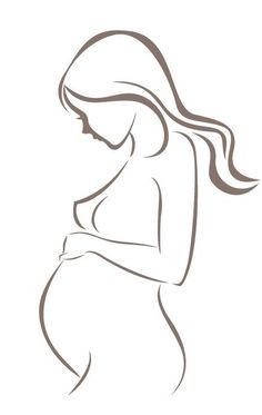 the pregnant woman is holding her stomach