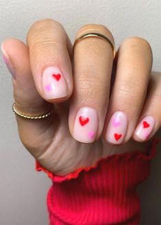 Heart nails design ideas 2021 : Valentine's day is fast approaching. As we are still in lockdown and we are not allowed to leave home to meet people socially. The COVID-19 pandemic changed the way we celebrated Valentine's day this years. Nails Valentines, Heart Nail Designs, February Nails, Valentine Nails, Romantic Heart, Nails 2021, Cute Gel Nails, Dipped Nails, Meet People