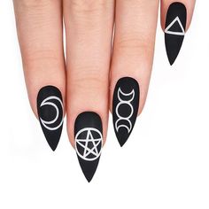 Witchy Symbols, Ongles Goth, Gothic Gloves, Purple Nail Art Designs, Beautiful Nail Art Designs, Ideas Uñas, Nail Art Halloween, Witch Nails, Matte Gel