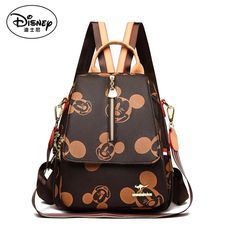 Disney New Fashion Mickey Ladies Backpack High Quality Large Capacity Multifunctional High-end Mickey Backpack, Backpack Luxury, Ladies Backpack, Mickey Mouse Backpack, Women's Backpack, Disney Handbags, Large Backpack, Handbag Backpack, Disney Mickey