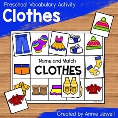 the name and match clothes game for preschool