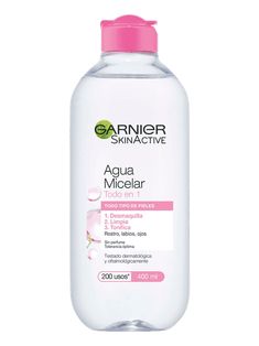 Agua Micelar Todo en Uno Para Todo Tipo de Pieles | Garnier Garnier Skin Active, Pretty Skin Care, Beauty Skin Care Routine, Skincare Set, Makeup Kit, Glow Up?, How To Feel Beautiful