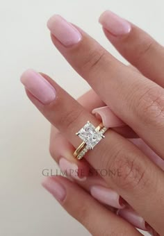 ⍟⍟ WELCOME TO YOUR FAVOURITE STORE FOR MOISSANITE JEWELRY ⍟⍟Visit Our Store: https://www.etsy.com/in-en/shop/GlimpseStone✦ The ring shown in the picture holds a beautiful 2.62 ct radiant moissanite and is size 6 US.1.14 - 3.49 CTW Solitaire Radiant Moissanite Hidden Halo Engagement Ring, Labor Day Sale--------------------------------------❖❖ 𝐃𝐞𝐬𝐜𝐫𝐢𝐩𝐭𝐢𝐨𝐧 𝐨𝐟 𝐑𝐢𝐧𝐠 ❖❖✦ 𝐒𝐭𝐨𝐧𝐞 𝐃𝐞𝐭𝐚𝐢𝐥 ✦✧ Center Stone: Radiant Cut                              1.14ct (5*7 mm) Rectangle Engagement Rings, Gold Band Engagement Rings, Radiant Engagement, Radiant Ring, Square Engagement Rings, Dream Wedding Ring, Radiant Cut Engagement Rings, Radiant Engagement Rings, Cute Engagement Rings