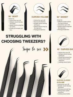 If you're looking for the best volume lash tweezers, look no further! Lash Tech Tweezers, Lash Tech Needs, Beginner Lash Tech Supplies, Lash Extensions Beginner, Fusion Lashes, Lash Extensions Guide, Lash Equipment, Lashes Tech