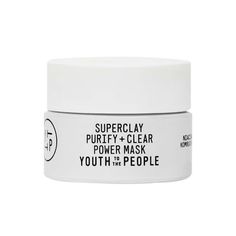 Supercharged with 2% niacinamide, this triple-clay mask deep cleans and actively clears pores for skin that functions at its fullest potential. Boosted with exfoliating salicylic acid and balancing kombucha, this pro-grade purifying treatment targets the root of skin issues, evens tone, and absorbs excess oil that can trigger breakouts without disrupting skin's moisture barrier. Texture: Creamy clay. Scent: No added fragrance. FYI: Due to the active nature of the formula, some flushing may occur Youth To The People, French Green Clay, French Green, Clear Pores, Green Powder, Green Clay, Clay Mask, Skin Issues, Clay Masks