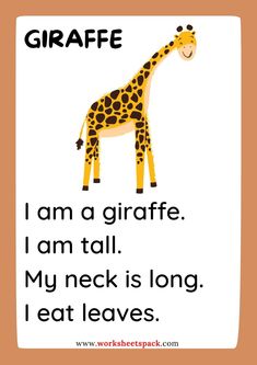 a giraffe with the words i am a giraffe