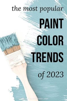 the most popular paint color trend for 2013 is blue and white with a brush in it