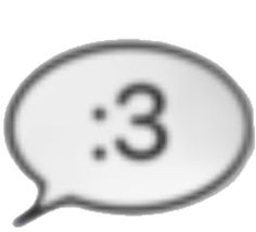 a white speech bubble with the number three in it